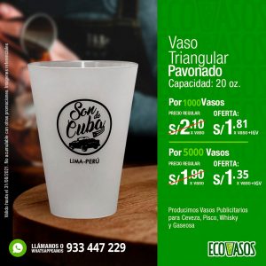 Vaso Triangular Pavonado