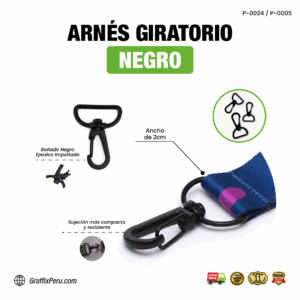 ARNÉS NEGRO 2.5CM  PARA LANYARD