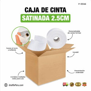CAJA DE CINTA SATINADA 2.5CM PARA SUBLIMAR LANYARDS