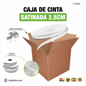 CAJA DE CINTA SATINADA 2.5CM PARA SUBLIMAR LANYARDS