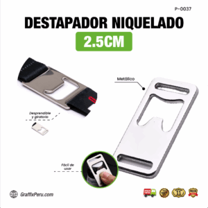 DESTAPADOR NIQUELADO 2.5CM