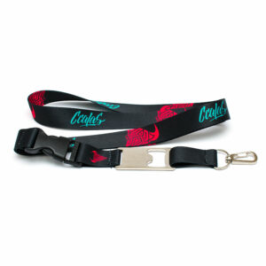 LANYARD DESTAPADOR NIQUELADO CON ARNES PLATA Y TIP TOP PLANO IMPORTADO 2CM