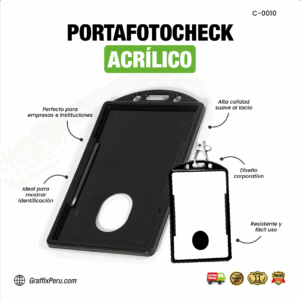 PORTA FOTOCHECK ACRILICO