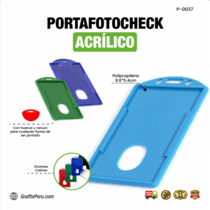 PORTA FOTOCHECK ACRILICO