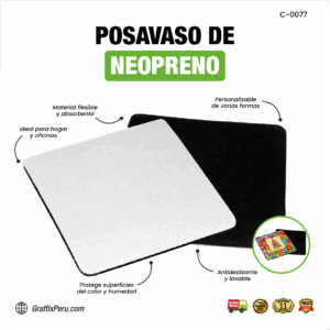 POSAVASO DE NEOPRENO PARA SUBLIMAR REDONDOS O CUADRADOS