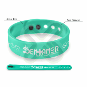 PULSERA DE GOMA CERRADA CON BAJO RELIEVE
