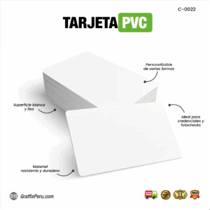 TARJETA PVC BLANCA PARA FOTOCHECK