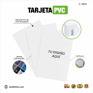 TARJETA PVC BLANCA PARA FOTOCHECK