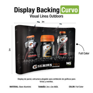 DISPLAY BACKING CURVO