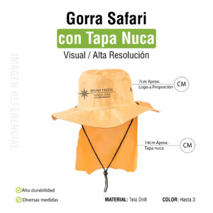 GORRA SAFARI CON TAPANUCA