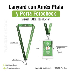 LANYARD ARNES PLATA + FOTOCHECK