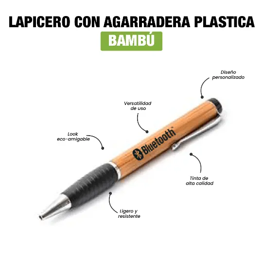 LAPICERO BAMBOO CON AGARRADERA PLASTICA