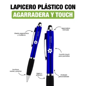 LAPICERO PLASTICO CON AGARRADERA DE GOMA Y TOUCH