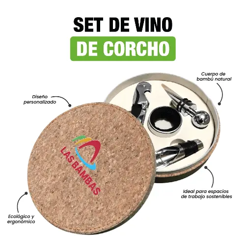 SET DE VINO ECOLOGICO CON LOGO