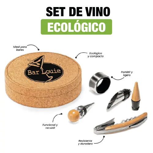 SET DE VINO ECOLOGICO CON LOGO - Imagen 3