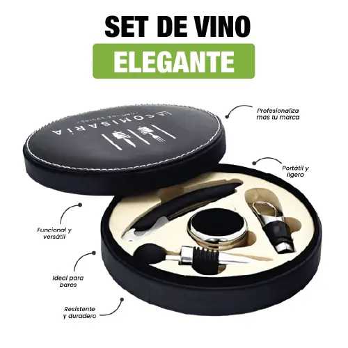 SET DE VINO CON LOGO