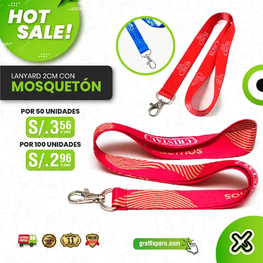 Lanyard 2cm con mosquetón