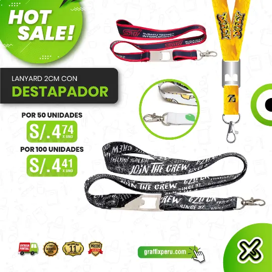 Lanyard 2cm con destapador