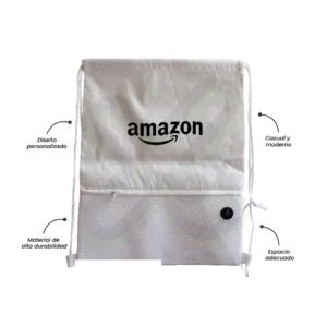 BOLSIMOCHILA AHORCADA DE NYLON CON BOLSILLO DE MALLA