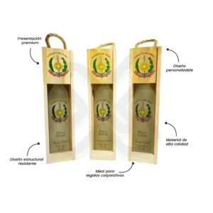 CAJA PARA PISCO TIPO VITRINA