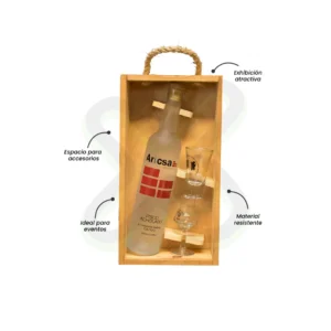 CAJA VITRINA PACK PISCO