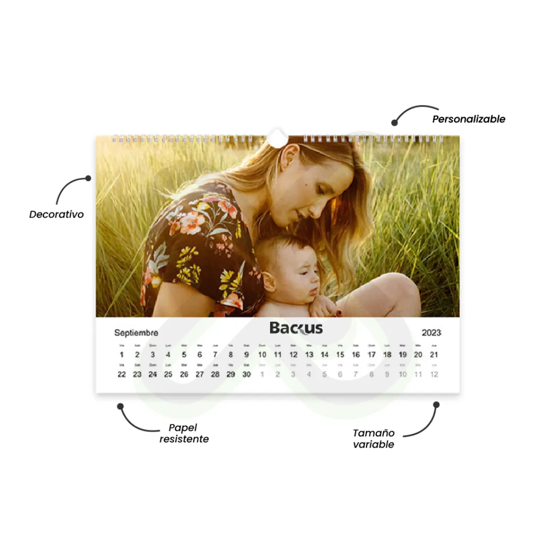 CALENDARIO DE PARED CON OJAL AFRODITA CORPORATIVO