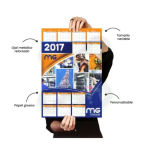 CALENDARIO DE PARED CORPORATIVO CON OJAL HERA