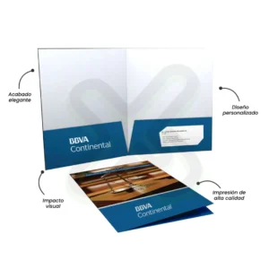 FOLDER CORPORATIVO PLASTIFICADO MATE BARNIZADO