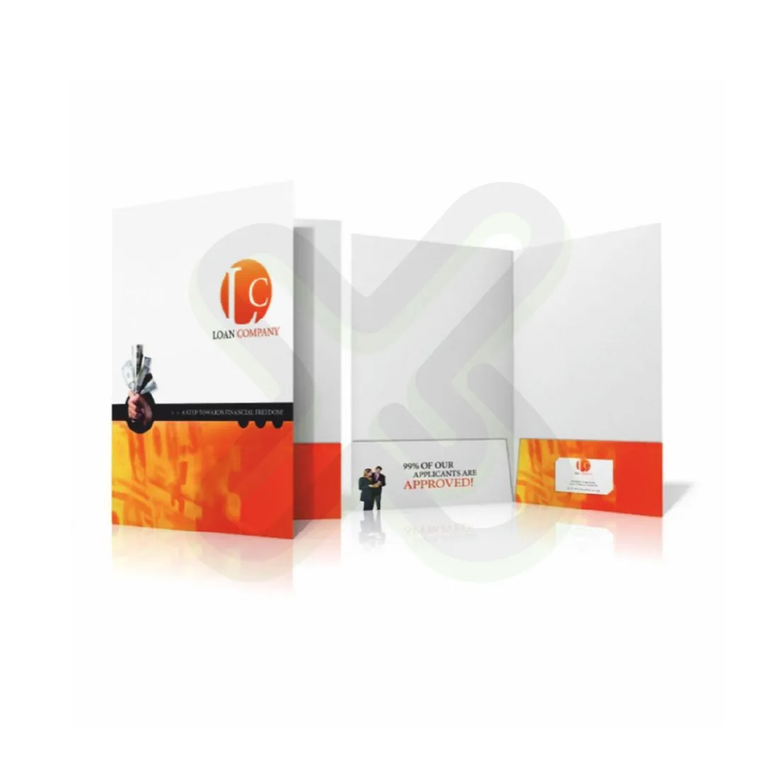 FOLDER CORPORATIVO PLASTIFICADO MATE BARNIZADO - Imagen 2