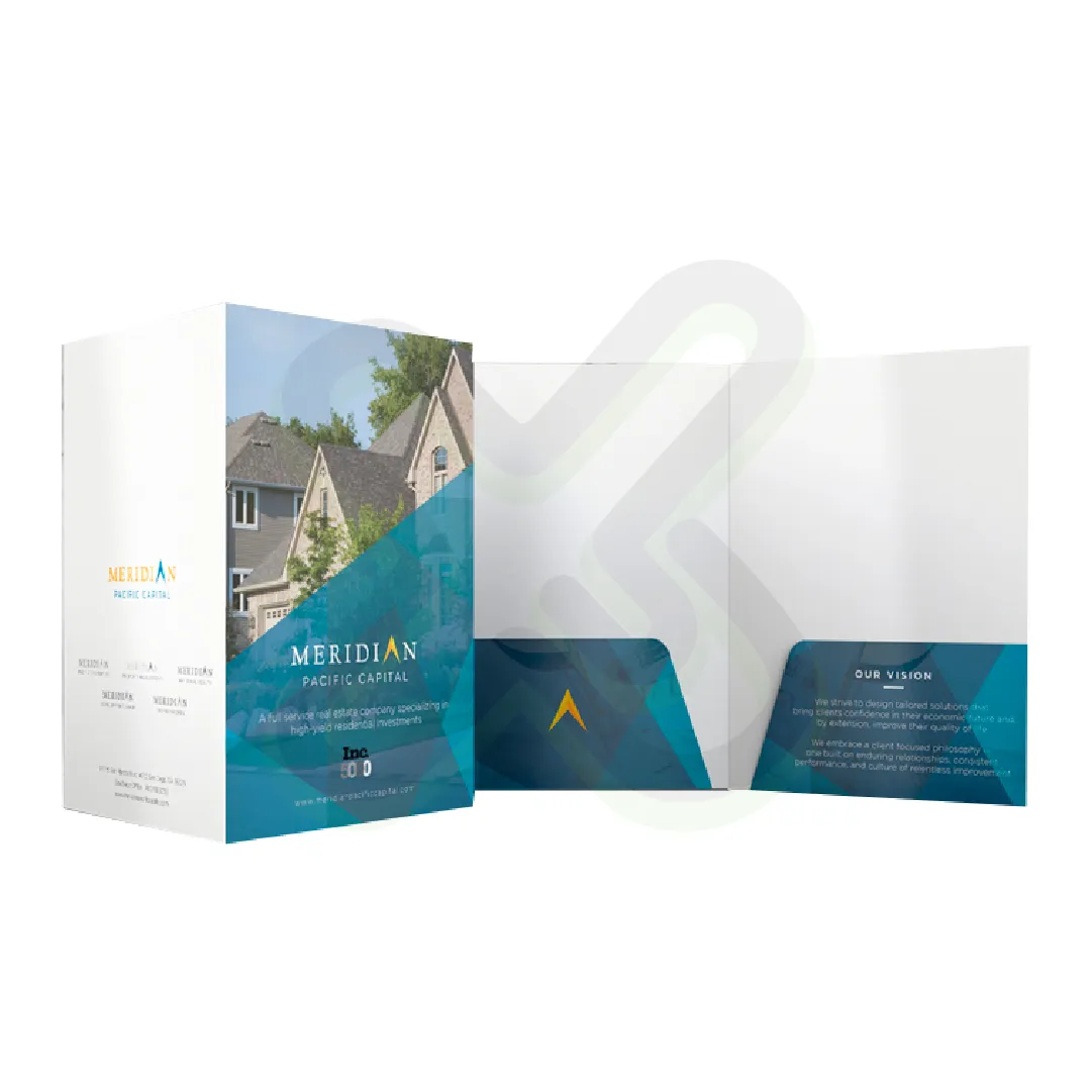 FOLDER CORPORATIVO PLASTIFICADO MATE BARNIZADO - Imagen 3