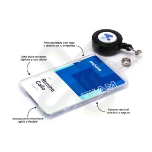 FOTOCHECK CON YOYO DE CINTURA Y PORTAFOTOCHECK