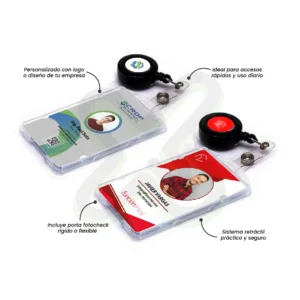 FOTOCHECK CON YOYO DE CINTURA Y PORTAFOTOCHECK