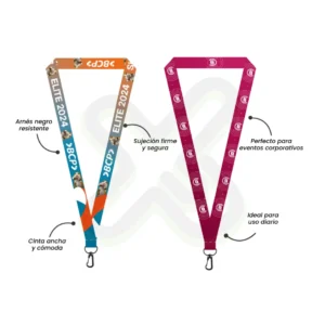 LANYARD CON ARNES NEGRO 2 5CM