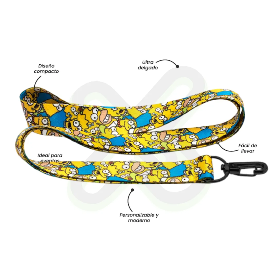 LANYARD CON ARNES NEGRO 2CM