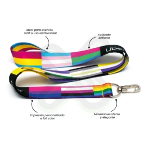 LANYARD CON ARNES PLATA 2 5CM