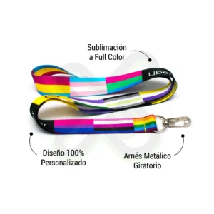 LANYARD CON ARNES PLATA 2CM
