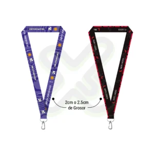 LANYARD CON ARNES PLATA 2CM