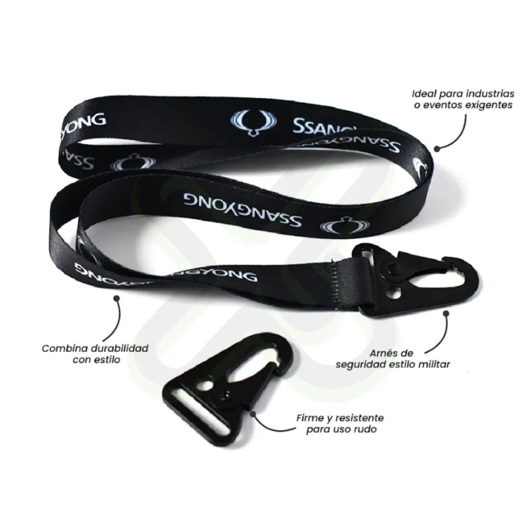 LANYARD CON ARNES TACTICO 2 5CM - Imagen 2