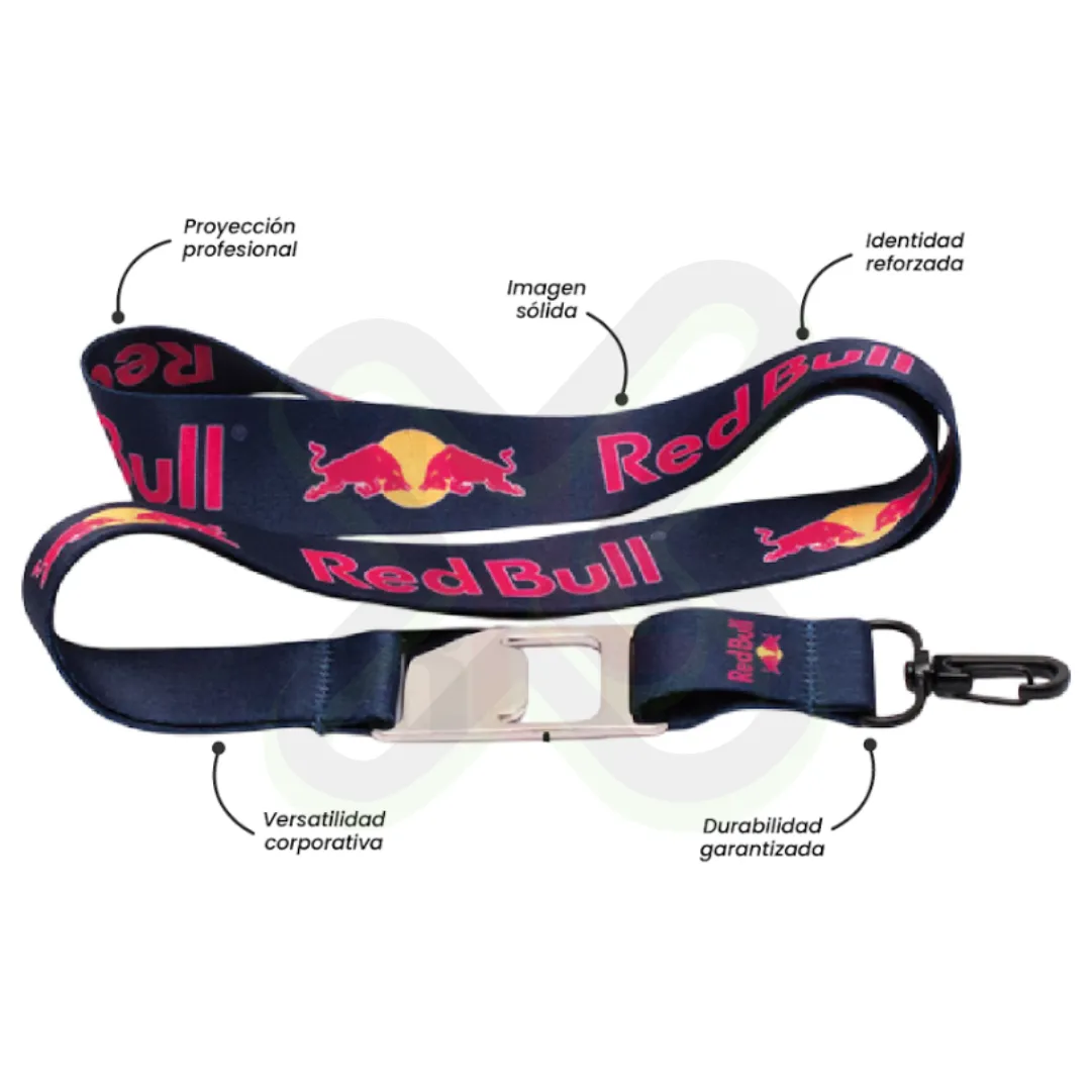 LANYARD CON DESTAPADOR Y ARNES NEGRO 2CM