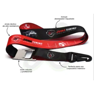 LANYARD CON DESTAPADOR Y ARNES TACTICO 2 5CM