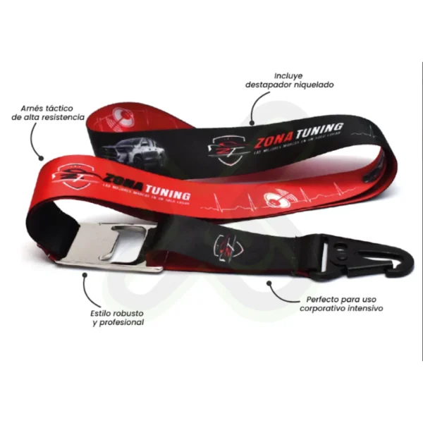 LANYARD CON DESTAPADOR Y ARNES TACTICO 2 5CM