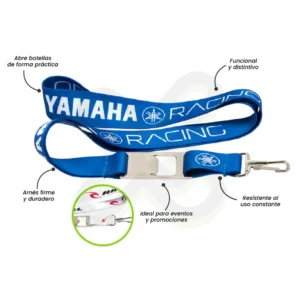 LANYARD CON DESTAPADOR Y MOSQUETON RIGIDO 2 5CM