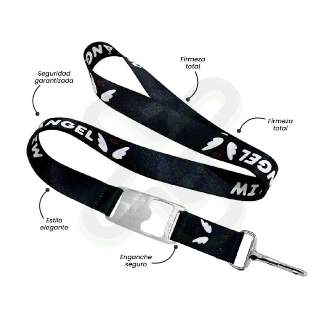 LANYARD CON DESTAPADOR Y MOSQUETON RIGIDO 2CM