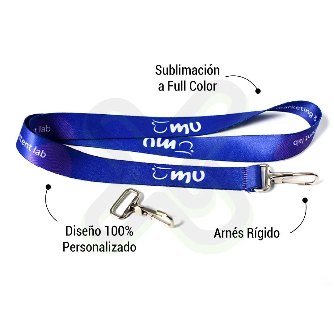 LANYARD CON MOSQUETON RIGIDO 2CM
