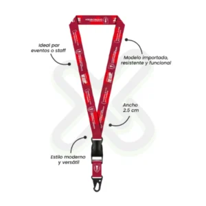 LANYARD CON TIP TOP PLANO IMPORTADO Y ARNES TACTICO 2 5CM