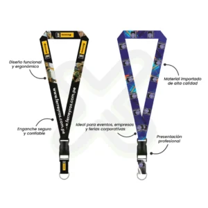 LANYARD CON TIP TOP PLANO IMPORTADO Y MEDIA LUNA 2 5CM