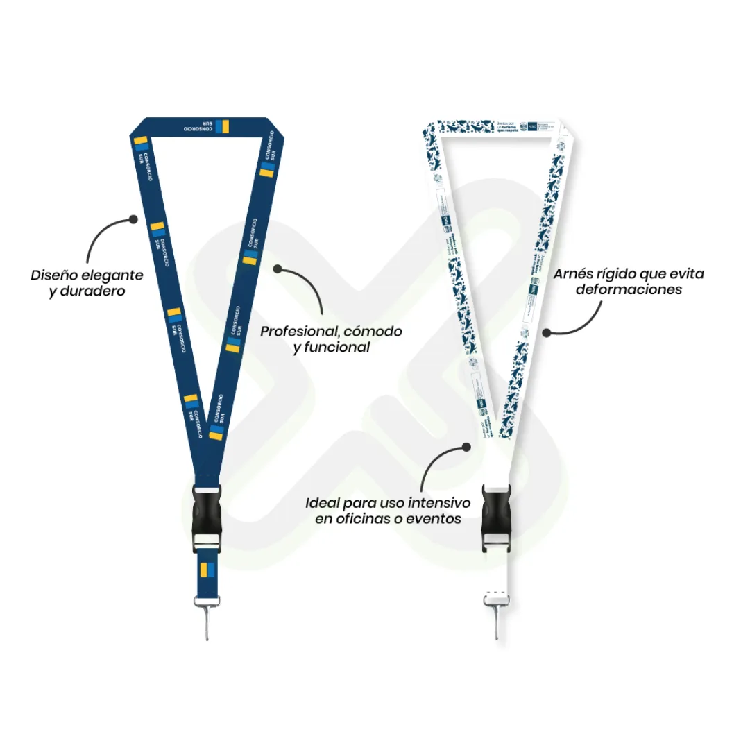 LANYARD CON TIP TOP PLANO IMPORTADO Y MOSQUETON RIGIDO 2CM