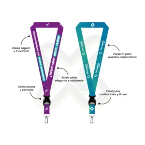 LANYARD CON TIP TOP PLANO NACIONAL Y ARNES PLATA 2 5CM