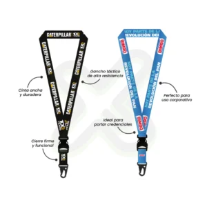 LANYARD CON TIP TOP PLANO NACIONAL Y ARNES TACTICO 2 5CM