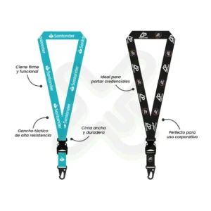 LANYARD CON TIP TOP PLANO NACIONAL Y ARNES TACTICO 2 5CM